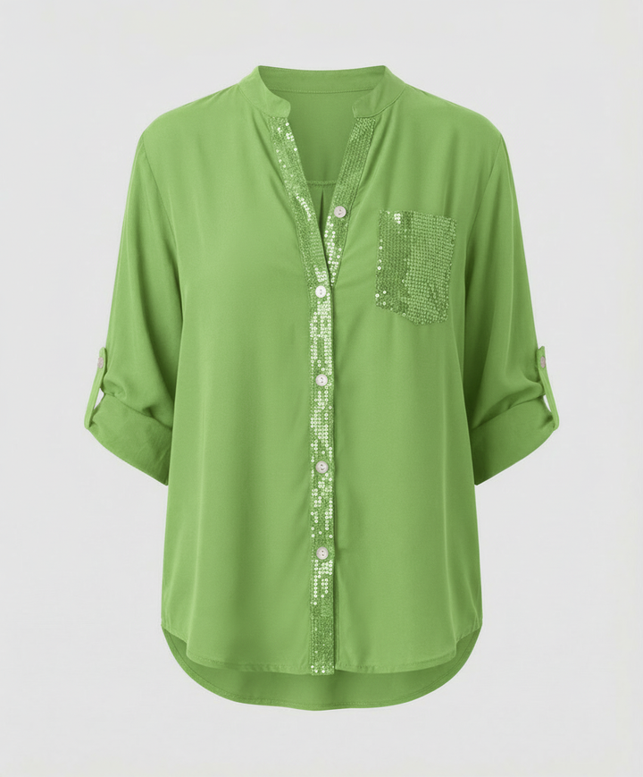 Glitter blouse women sequins