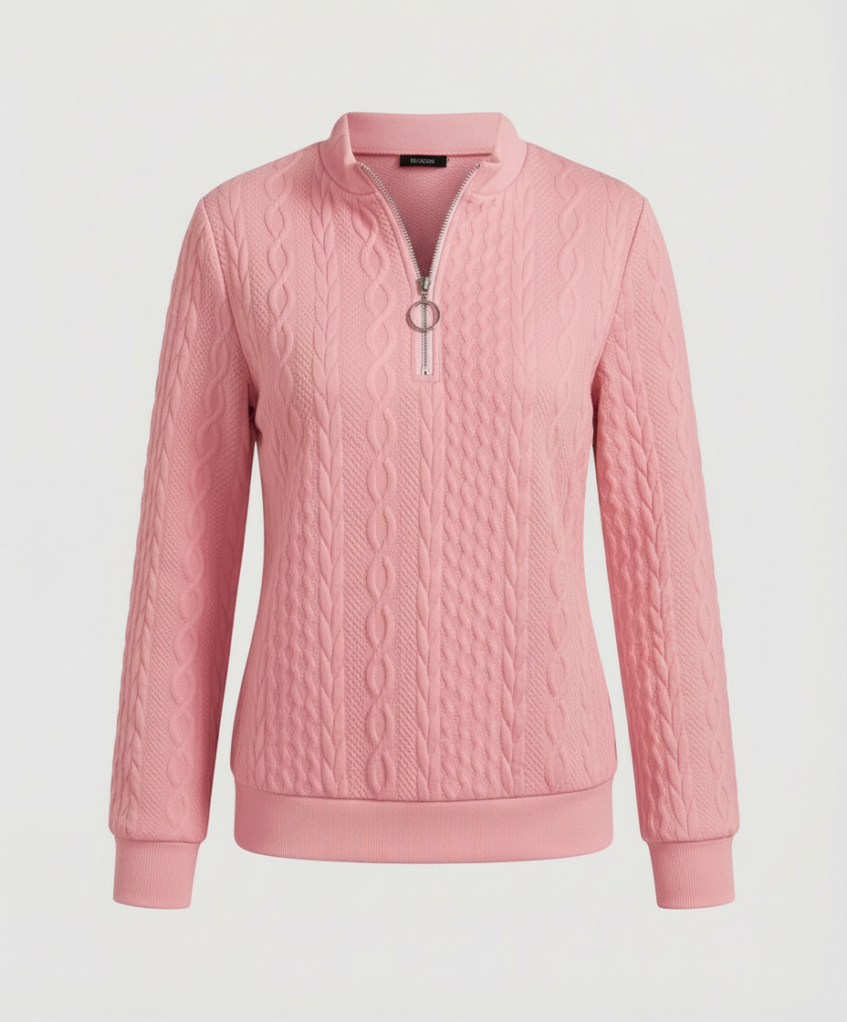 Structured knit casual pullover women's