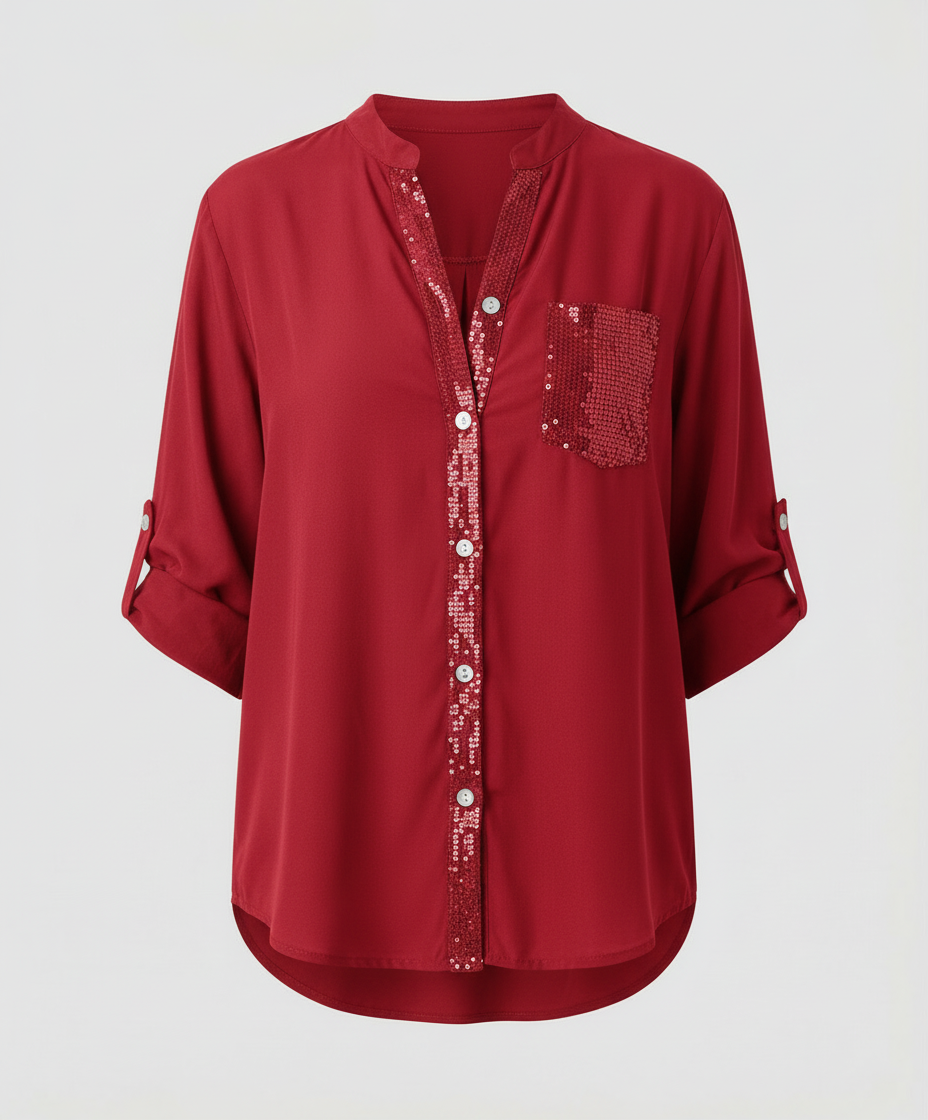 Glitter blouse women sequins