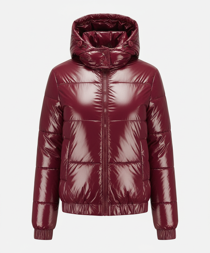 High-gloss women's quilted jacket