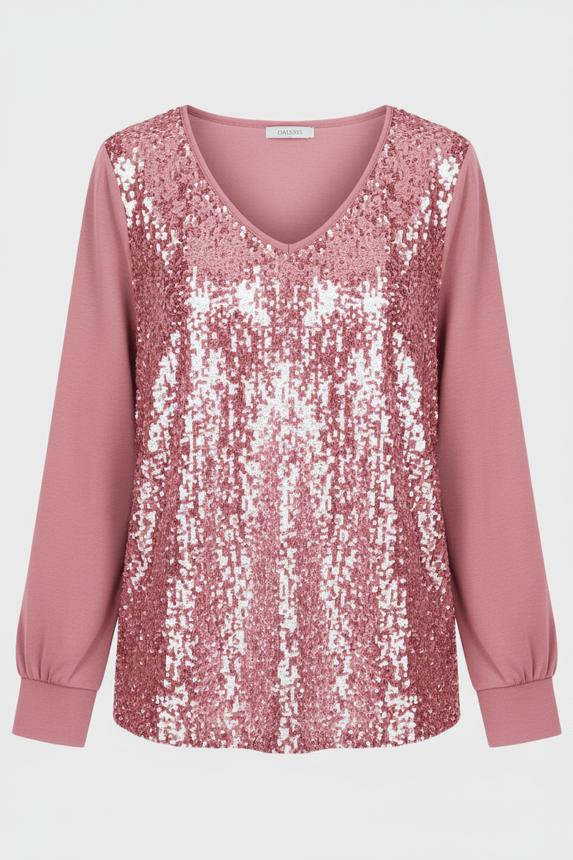 Simple Glitter Blouse Women