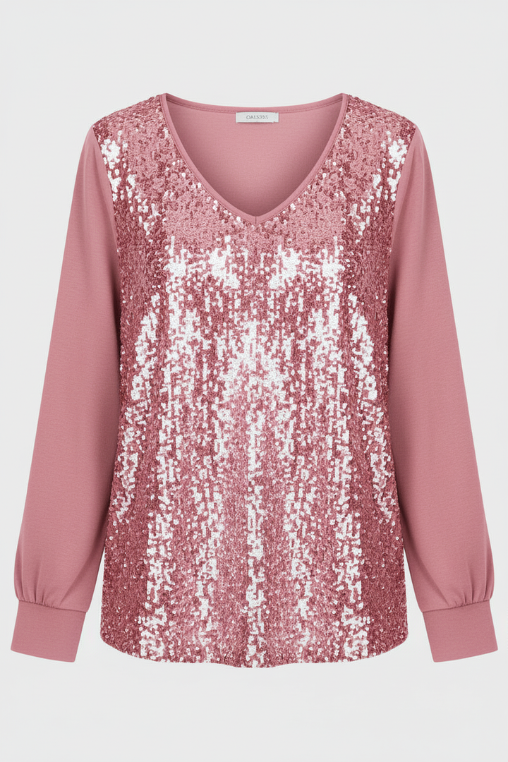 Simple Glitter Blouse Women