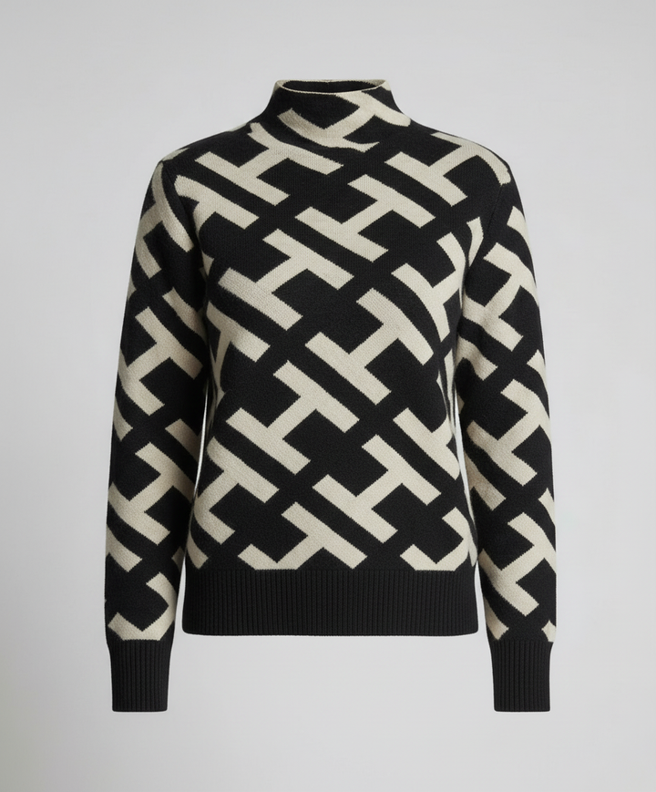 Comfortable Geometric Sweater Women