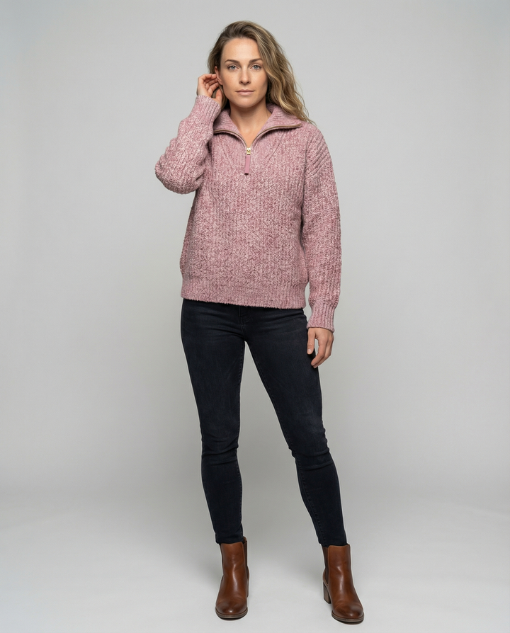 Ladies Zipper Sweater