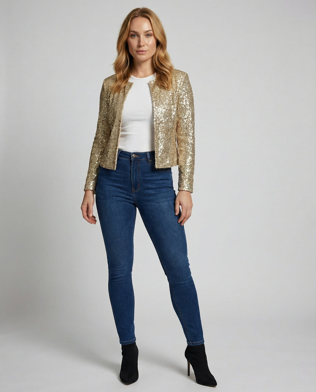 Elegant Glitter Jacket Women's Evening