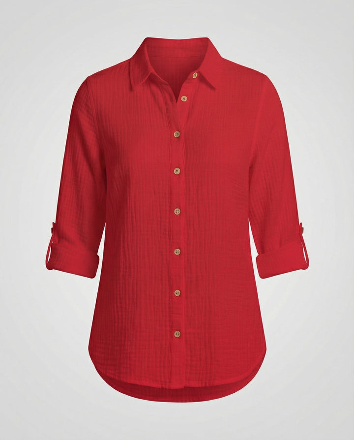 Elegant Ruffle Women's Shirt