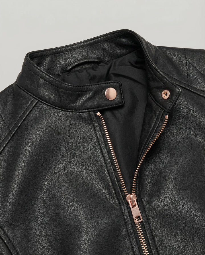 Elegant Leather Jacket Women