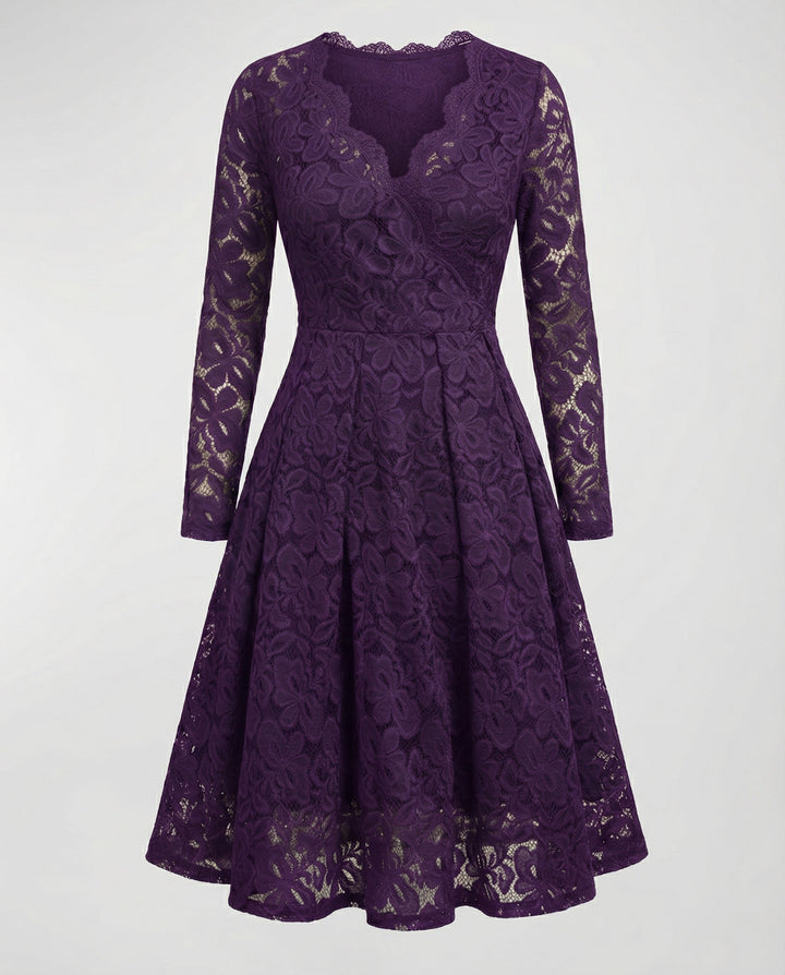 Elegant lace dress women