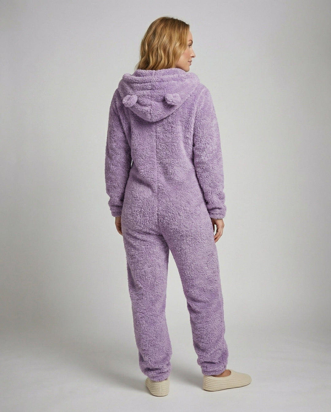 Women Teddy Fleece Overall Hood