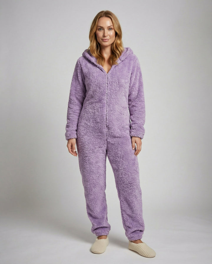 Women Teddy Fleece Overall Hood
