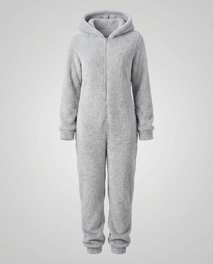 Women Teddy Fleece Overall Hood