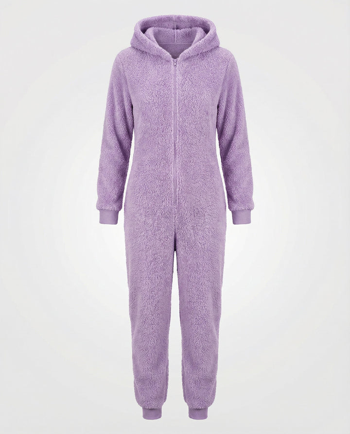 Women Teddy Fleece Overall Hood