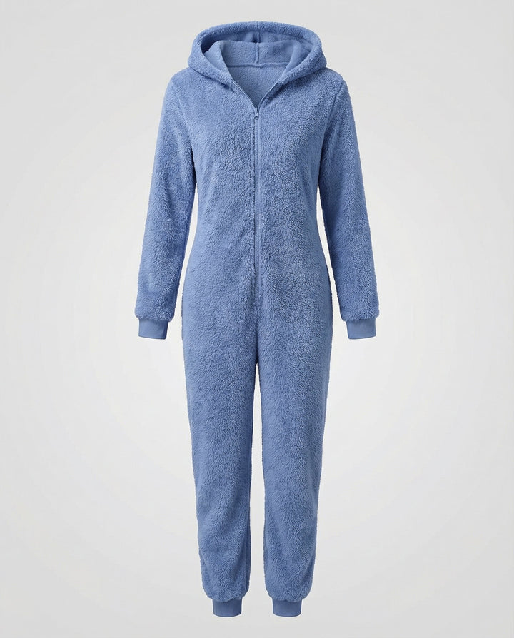Women Teddy Fleece Overall Hood