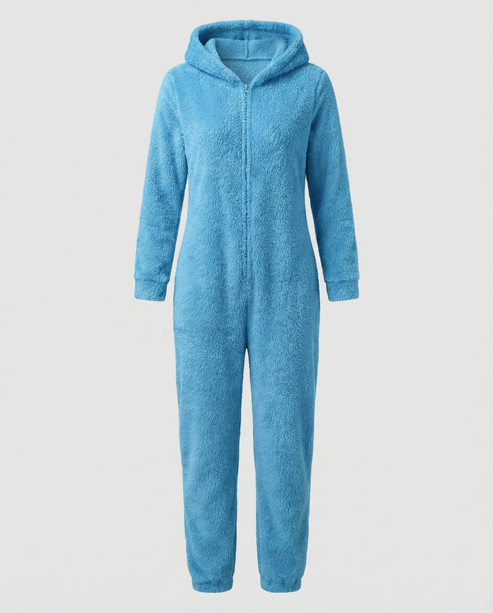 Women Teddy Fleece Overall Hood