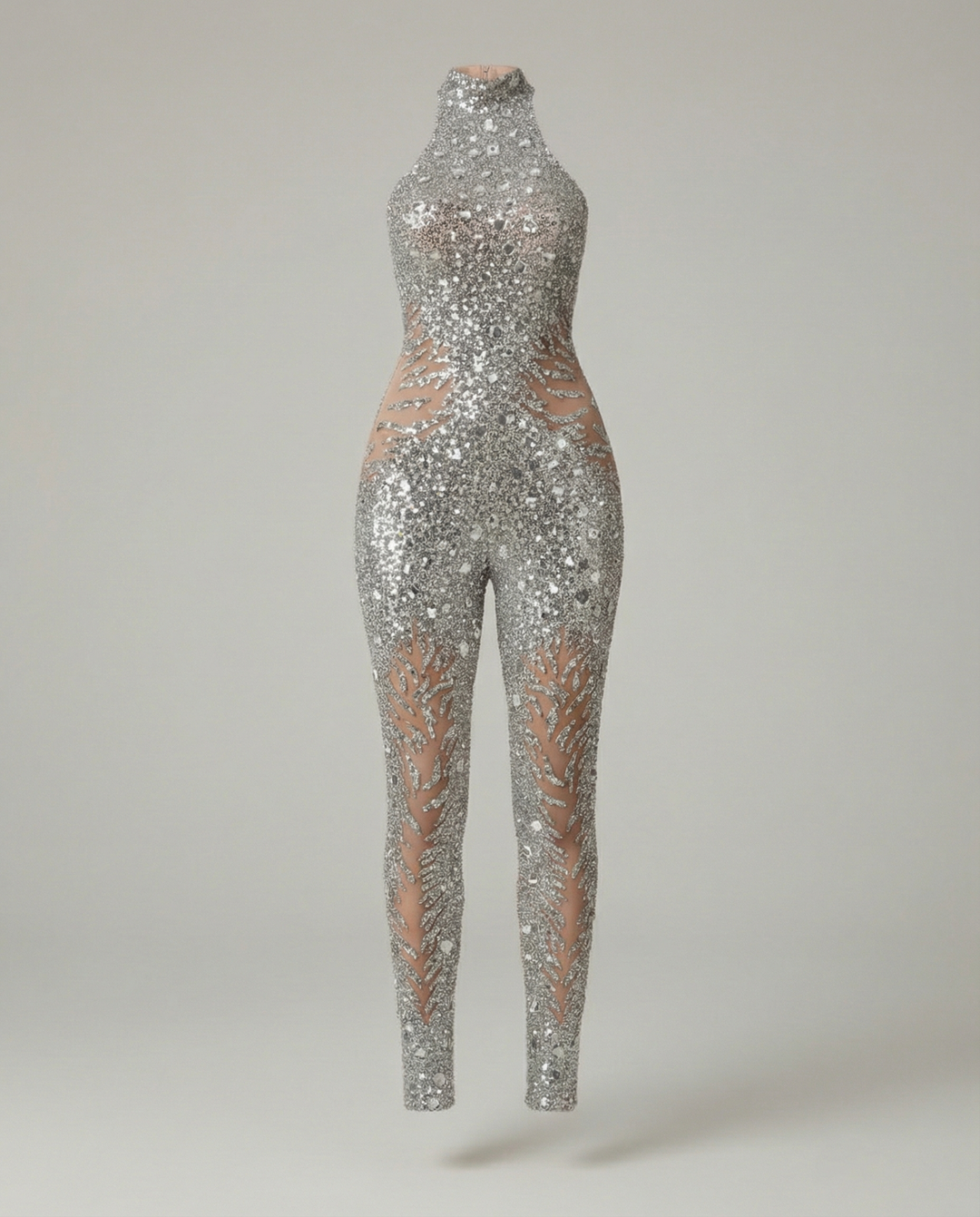 Sexy Halter Patchwork Jumpsuit