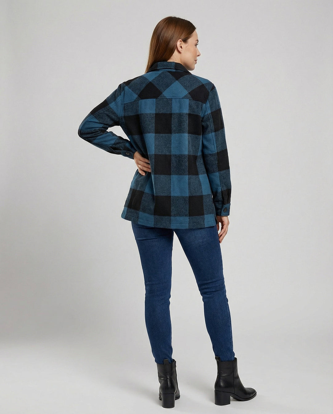 Casual Women's Check Long Blouse