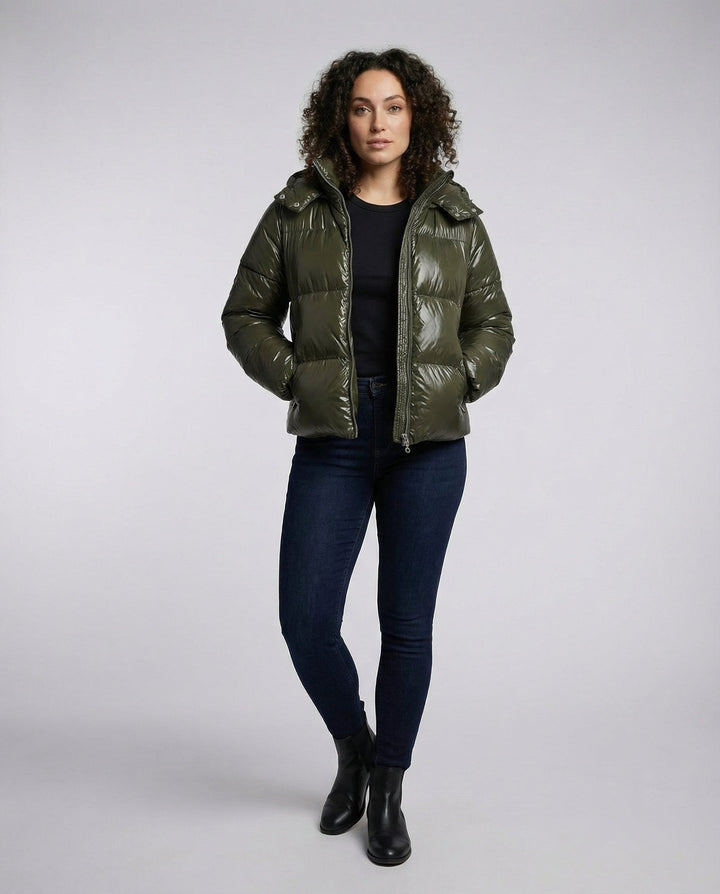 Women Puffy Jacket Hood