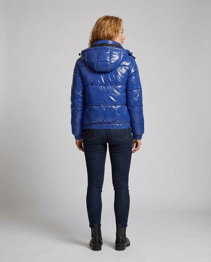 High-gloss women's quilted jacket