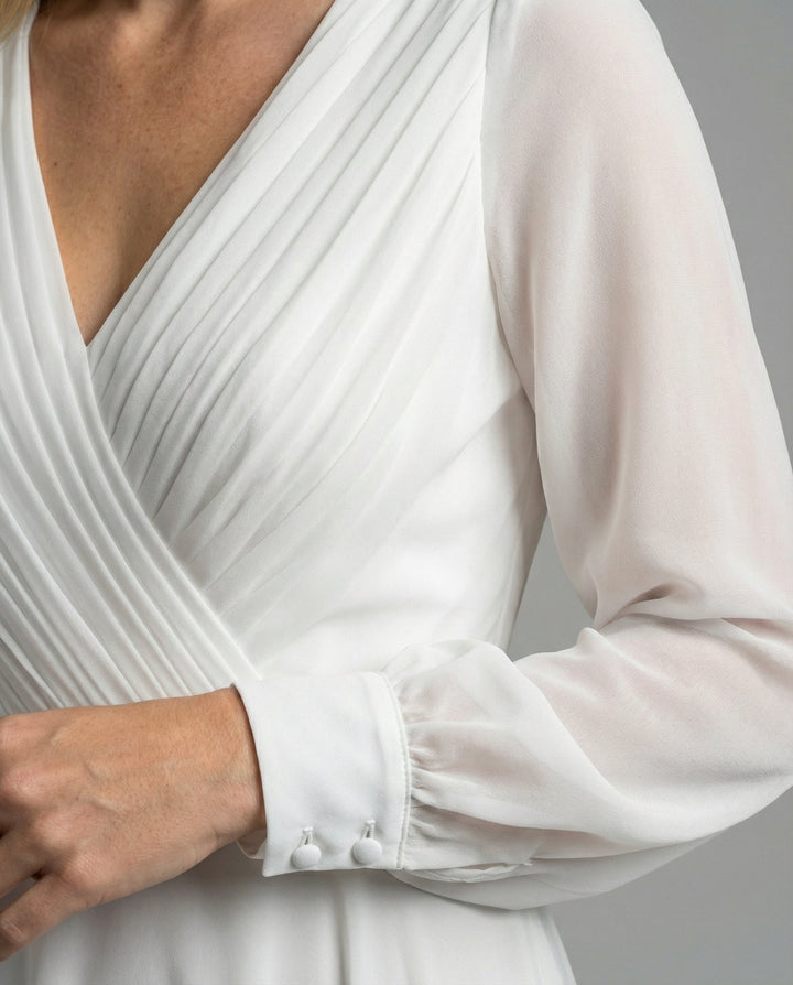 Elegant Chiffon Flatter Dress Women