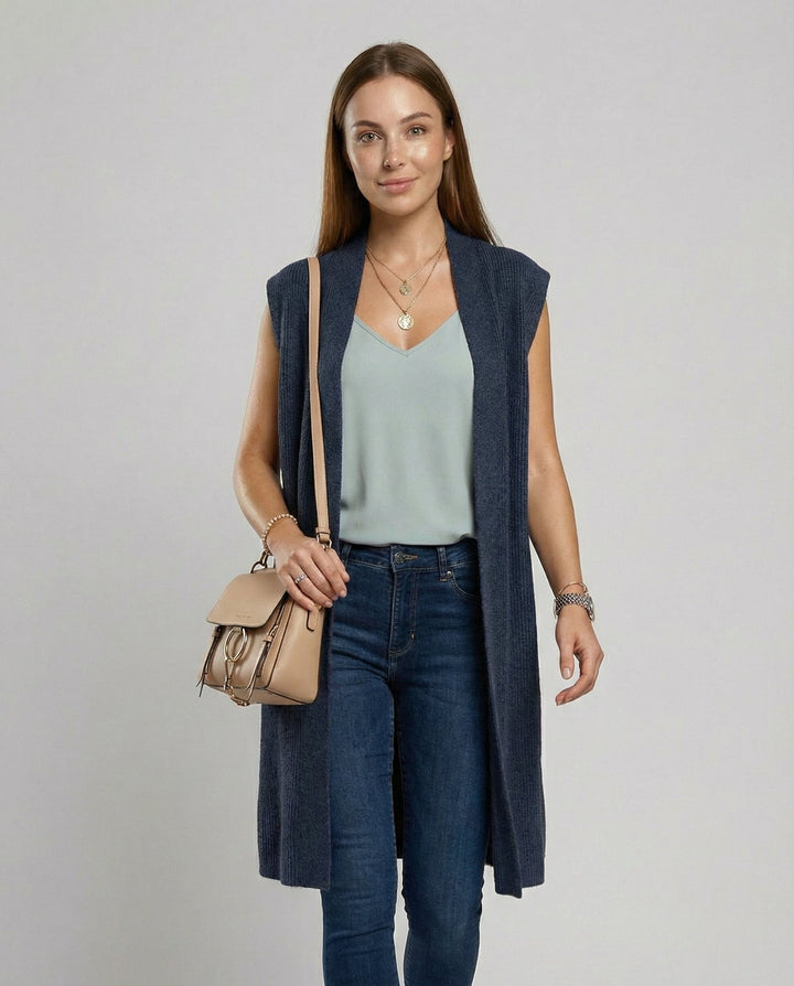 Oversized Women's Knitted Vest