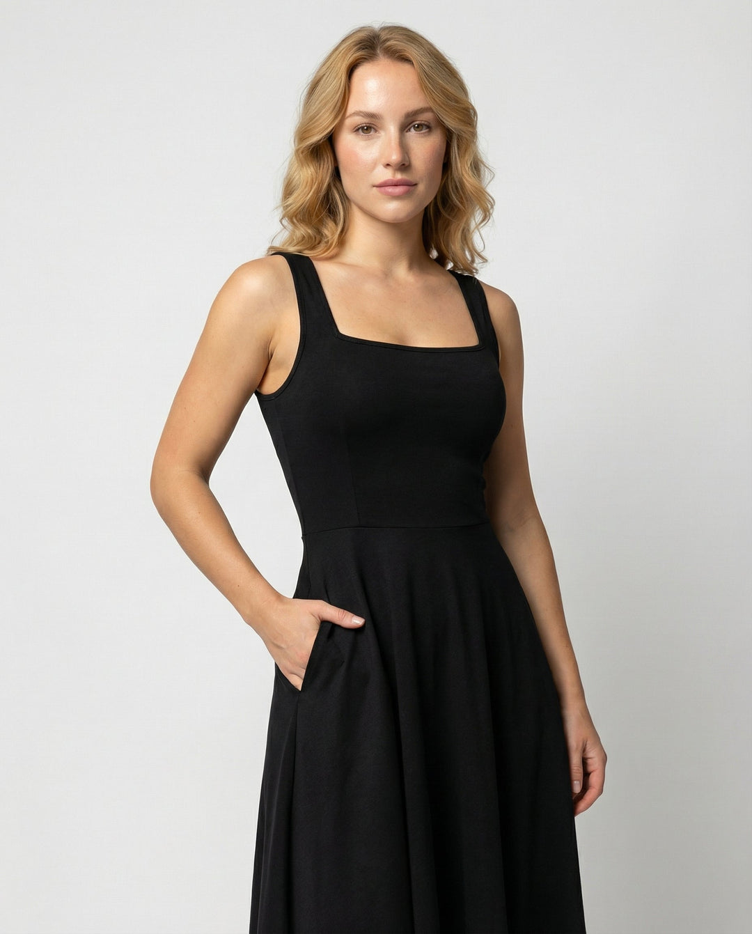 Soft Square Maxi Dress Women