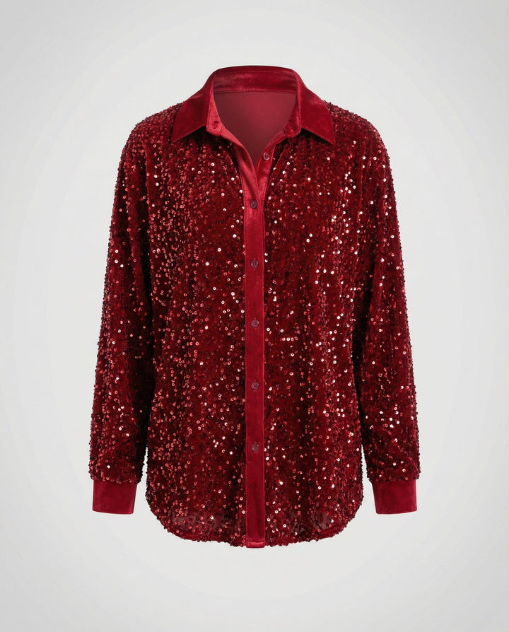 Shimmering women's sequin blouse