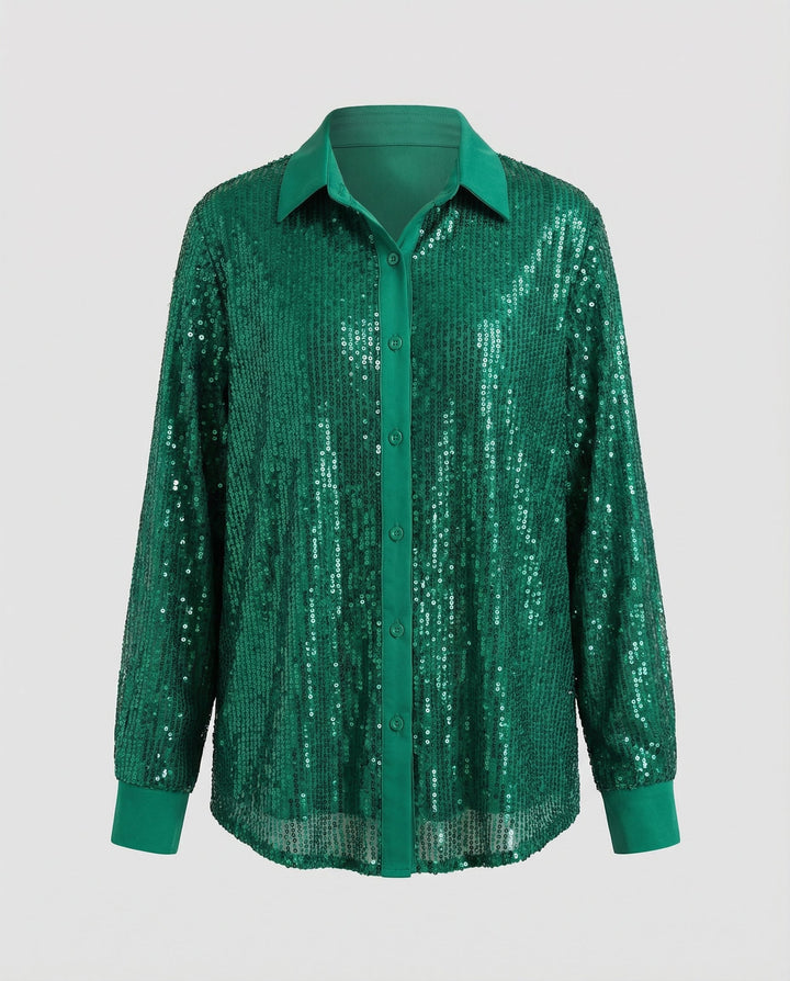 Shimmering women's sequin blouse