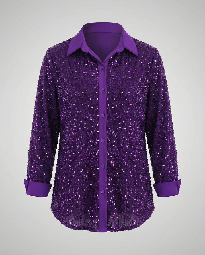 Shimmering women's sequin blouse