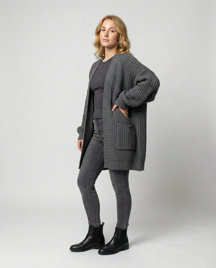 Oversized Knit Coat Women