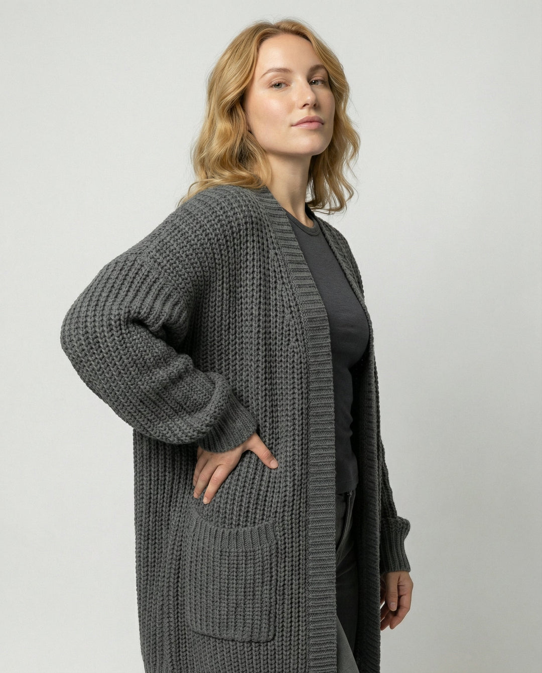 Oversized Knit Coat Women
