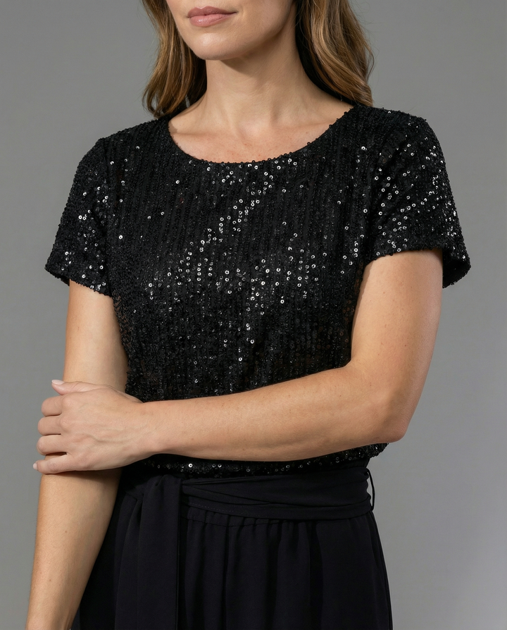 Glitter Jumpsuit Women Elegant