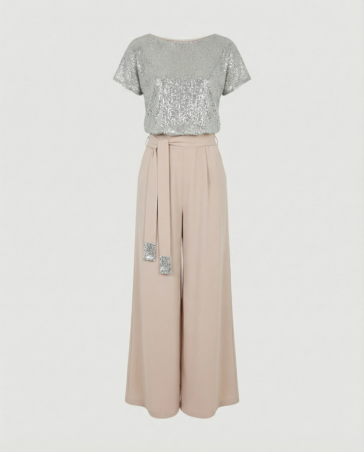 Glitter Jumpsuit Women Elegant