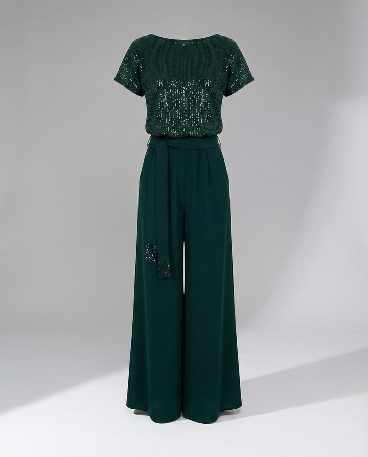 Glitter Jumpsuit Women Elegant