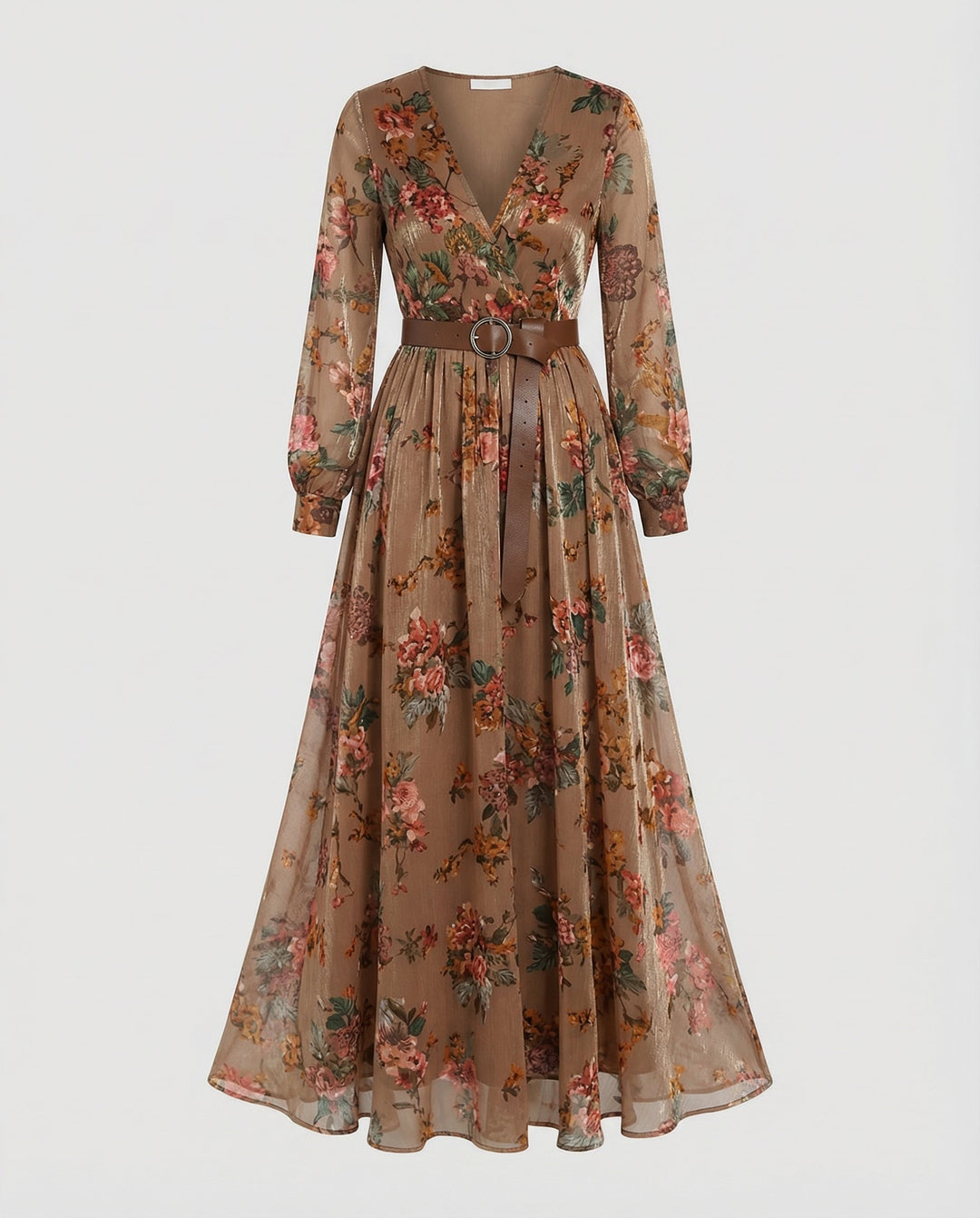 Boho Maxi dress with V-neck