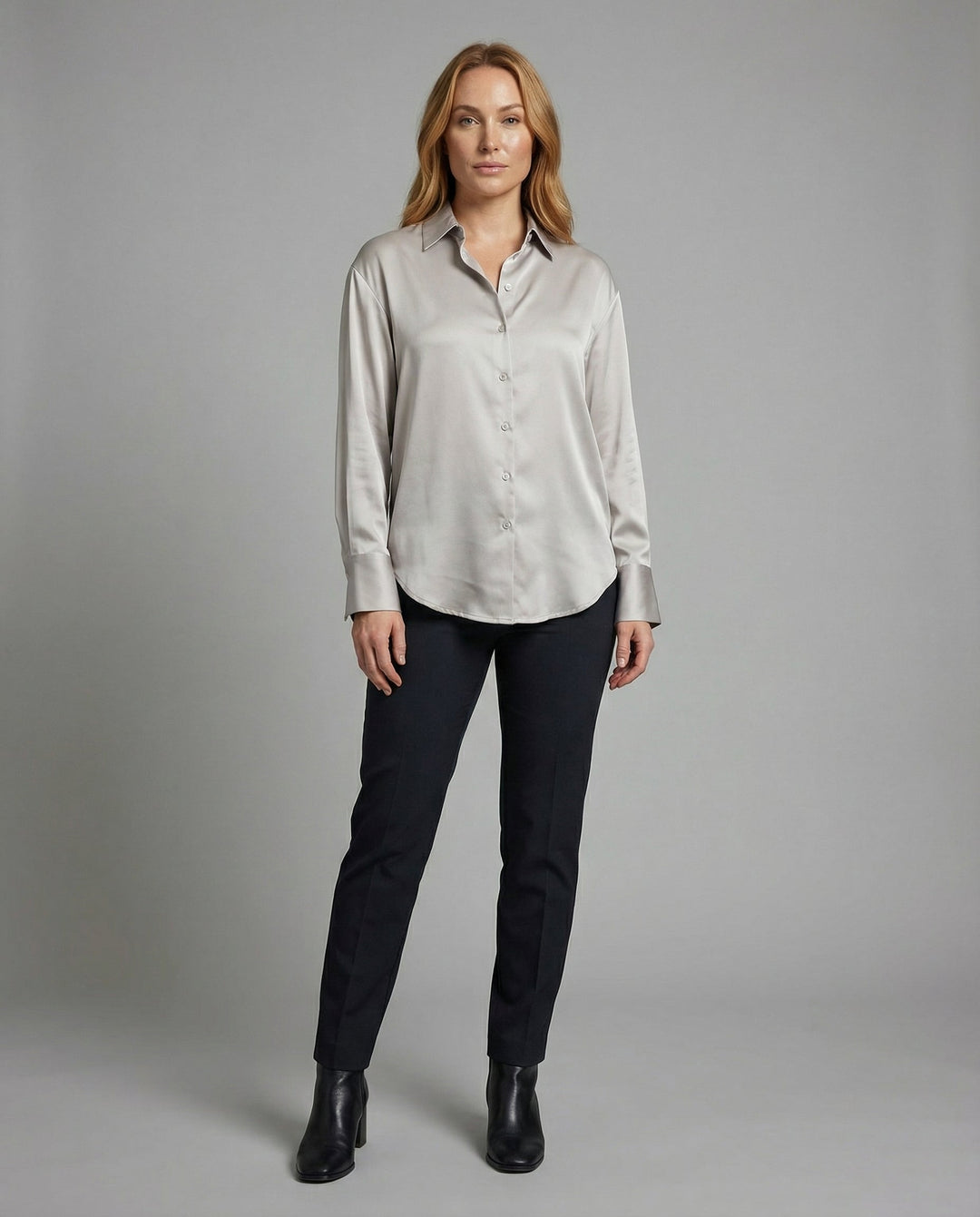 Elegant Silk Blouse Vintage Women