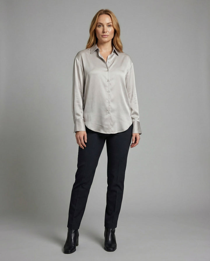 Elegant Silk Blouse Vintage Women