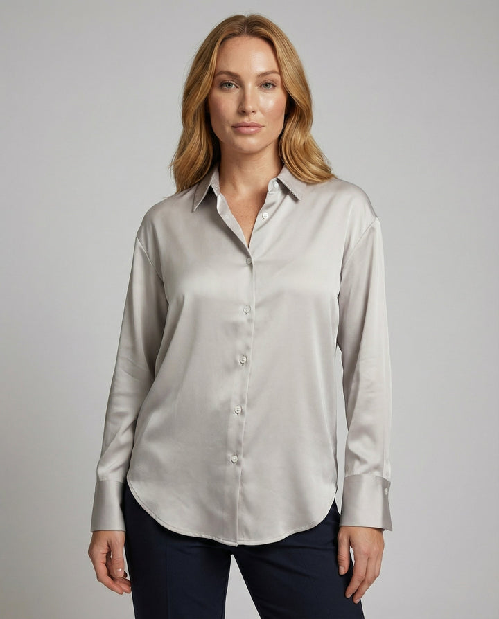 Elegant Silk Blouse Vintage Women