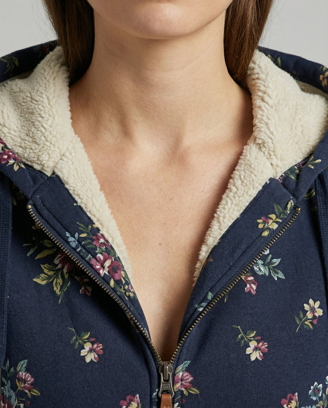 Women's Winter Jacket Floral Pattern